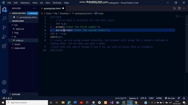 How to make a simple prompt calculator using javascript смотреть онлайн
