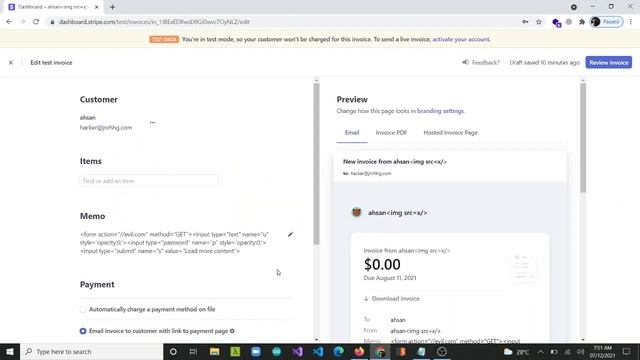 $500 Bounty for HTML Injection | Stripe | Bug Bounty смотреть онлайн