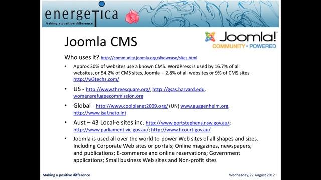Introduction to Joomla content management system webinar recording смотреть онлайн