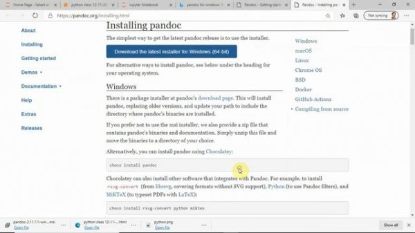 Converting Python Code to PDF file using Jupyter in Windows
