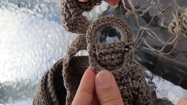 как пришить фурнитуру на вязаную сумку (карабины, кольца, пряжку) смотреть онлайн