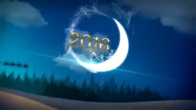 Видео футаж HD- Новый год на луне смотреть онлайн