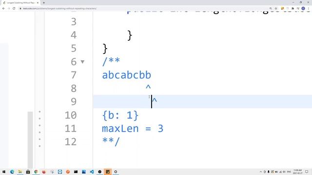 [Java] Leetcode 3. Longest Substring Without Repeating Characters [Sliding Windows #3] смотреть онлайн