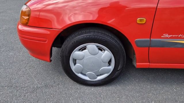 Toyota Starlet 1.3 Sportif 3 Door Petrol Manual Hatchback 1996 P90 In Bright Red Modern Classic Car