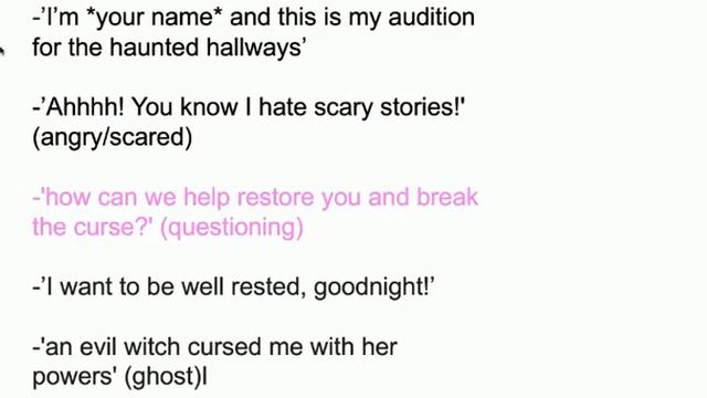 Audition for voice acting for the Haunted Hallways (Lia) смотреть онлайн