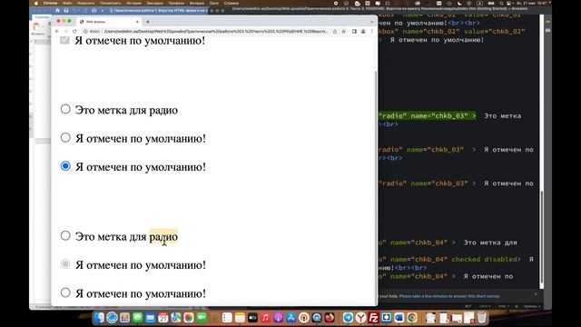 Тема 2.2. Практическая работа 1. Верстка HTML форм и ее элементов смотреть онлайн