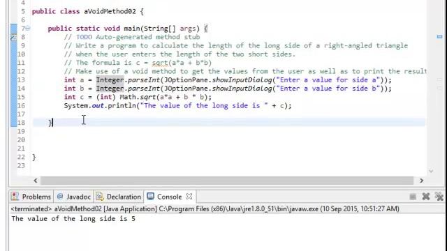 Void Methods Example 2 - Grade 10 - Java смотреть онлайн