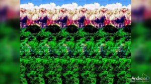 Стереокартинки для отдыха глаз и тренировки зрения на зелёном фоне.