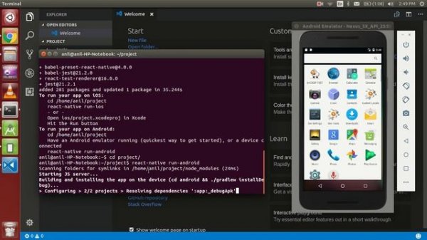 React native tutorial # 1 install react-native with android