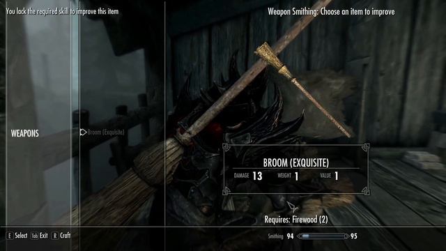 Can you beat Skyrim with only a broom? смотреть онлайн