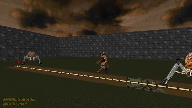 Cyberdemon vs Spider Mastermind - Boss vs Boss Fight - Doom Retro Battles смотреть онлайн