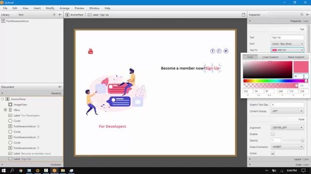 Modern SignUp UI Design - Netbeans And Scene Builder смотреть онлайн