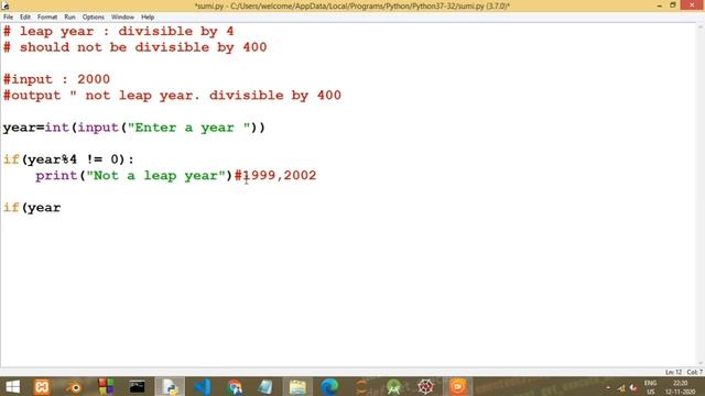 Leap year in Python | Python tutorial for beginners in Hindi #32 смотреть онлайн