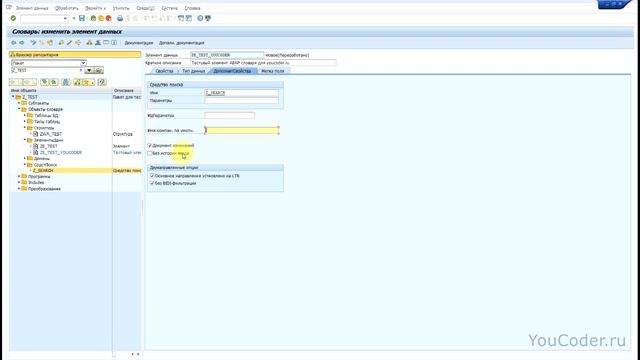 Элемент ABAP. Словарь ABAP Урок 1 смотреть онлайн