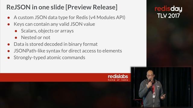 ReJSON = {"id": "old dog", "activity": "new trick"} - Itamar Haber, Redis Labs смотреть онлайн