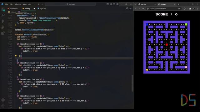 How to build a Pacman Game using JavaScript, HTML, and CSS смотреть онлайн