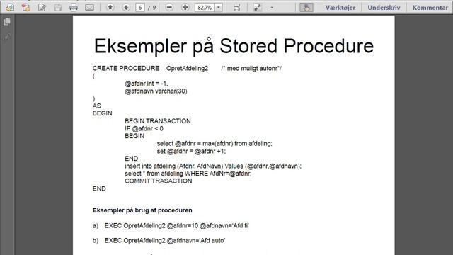 C# SK13E uge37To SQL - Eksempler på Stored procedures смотреть онлайн
