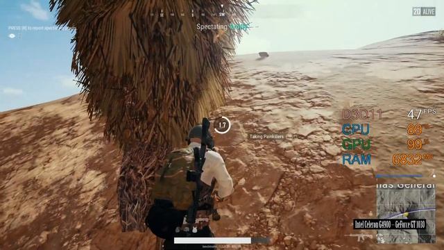 GeForce GT 1030 -- Intel Celeron G4900 -- PUBG FPS Test Miramar 1080p Very Low -- Textures Ultra смотреть онлайн