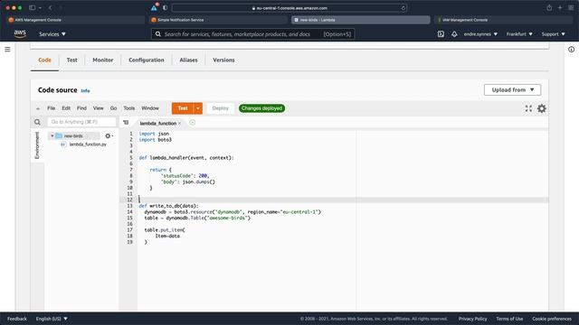 Sending messages to SNS from AWS Lambda смотреть онлайн