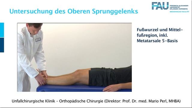 3 Sprunggelenk UCH Ortho Untersuchung FAU смотреть онлайн
