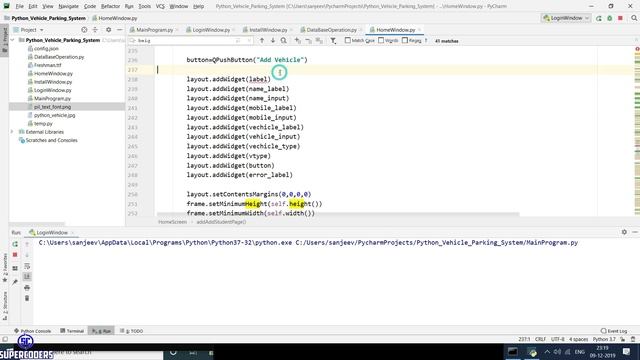 Python GUI Vehicle Parking System Project Part 16.8 | Layout Style and Design смотреть онлайн