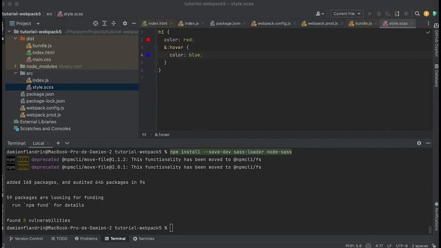 Tutoriel Webpack 5 - Comment configurer le SASS/SCSS | Partie 4/5 смотреть онлайн