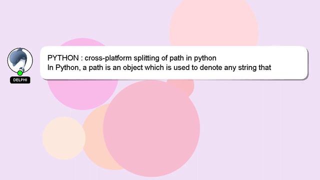 PYTHON : cross-platform splitting of path in python смотреть онлайн