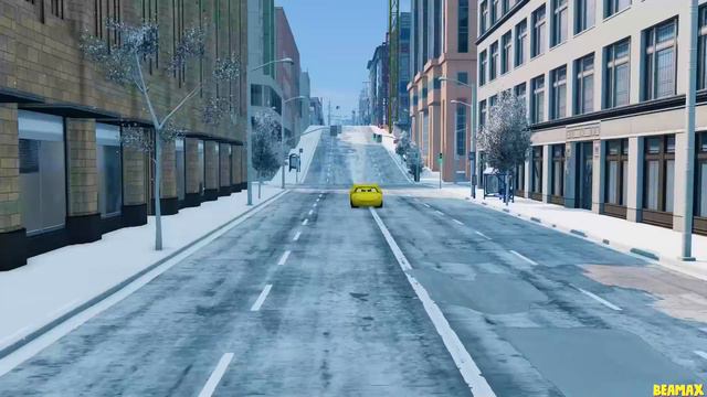 Epic Escape From The Lightning McQueen Eater Demons & Bus  McQueen VS Lightning McQueen BeamNG.Driv