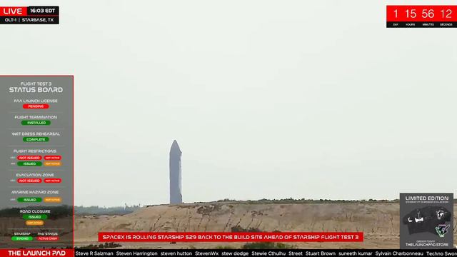 LIVE! Starship S29 Rollback смотреть онлайн