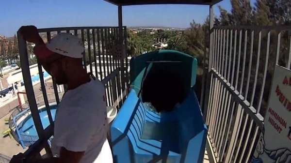 Dangerous Whirlpool Water Slide at WaterWorld Themed WaterPark