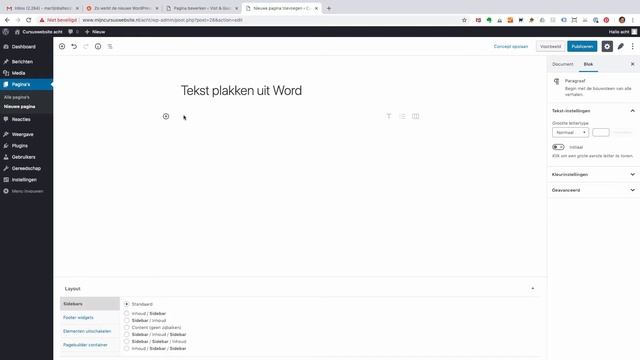 WordPress 5: tekst plakken vanuit Word смотреть онлайн
