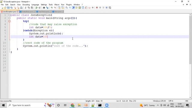 Exception Handling in java смотреть онлайн