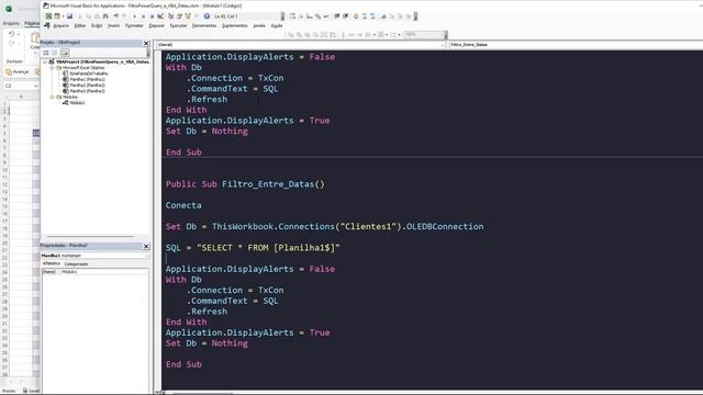 [Power Query] VBA e SQL - Filtro entre Datas no Excel смотреть онлайн