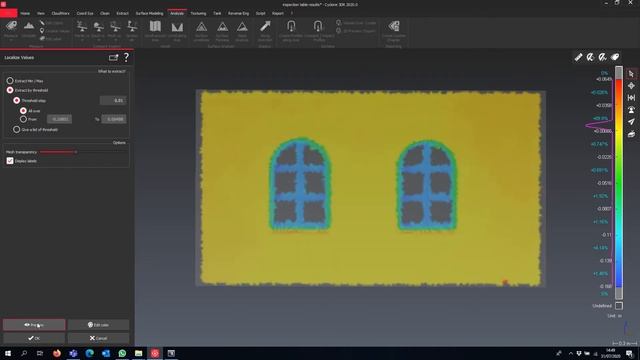 Point Cloud to Best Fit Plane and Inspection Table report in CSV смотреть онлайн