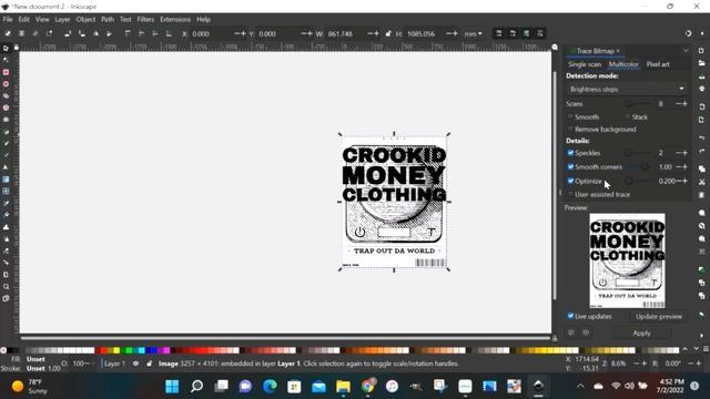 INKSCAPE TUTORIAL (PNG TO SVG) смотреть онлайн
