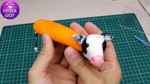 Лепим КОРОВКА МОРКОВКА и УЛИТКА МАНДАРИНКА | лепка шоу мемы | Лепим с Лепка шоу