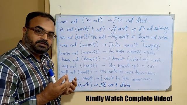 Negative Contractions | Short Forms In English смотреть онлайн