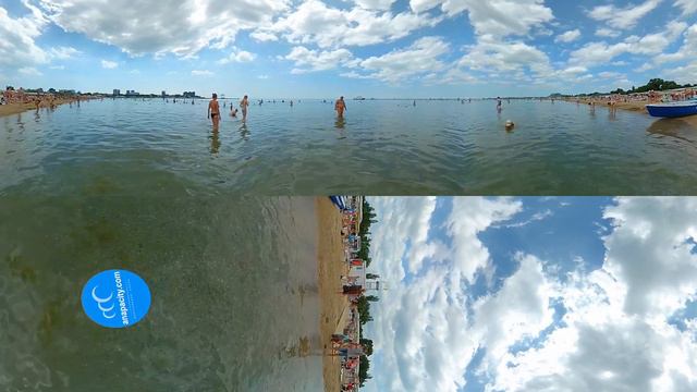 Пляж в Анапе в июне — Видео 360 градусов смотреть онлайн