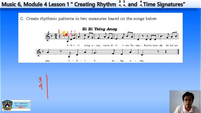 Music 6 Q1 Module 4 Lesson 1 Creating Rhythmic Patterns 2,4 3,4 and 4,4 Time Signatures | Grade 6 смотреть онлайн