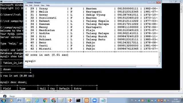 COPY PASTE TEKS MYSQL KE NOTEPAD SERTA PENGATURAN TAMPILAN LAYAR MYSQL смотреть онлайн