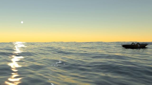 Blender 3D sunset boat movie render смотреть онлайн