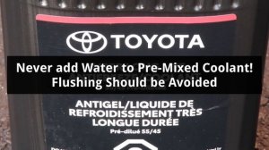 Coolant Change, Toyota Corolla, Drain & Fill 2014 2015 2016 2017 2018