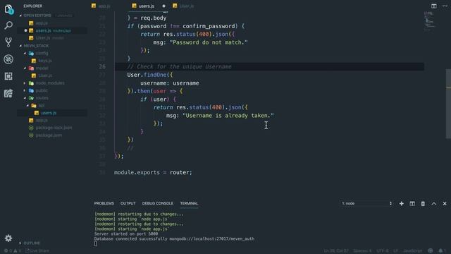 Vue Express MongoDB | Authentication App - Part 1 | Setup Restful Backend смотреть онлайн
