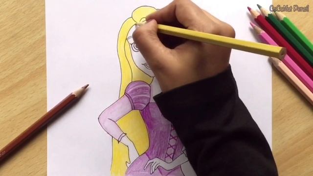 How to Draw RAPUNZEL from Tangled | Easy Step-by-Step for Beginners смотреть онлайн