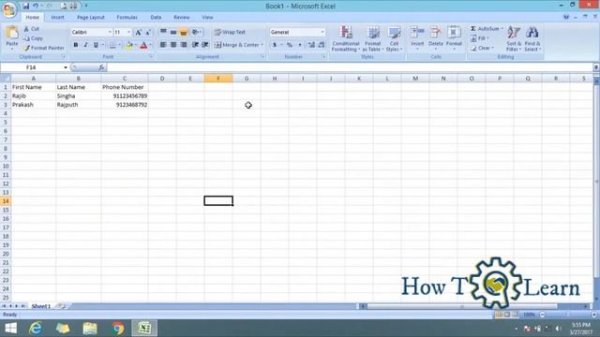 convert excel to VCard VCF