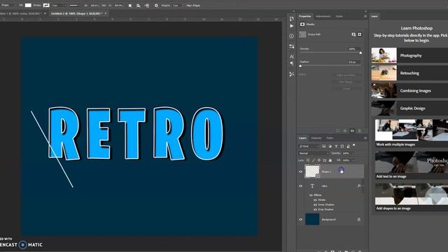 How To Make A Retro Typography Text Effect In Photoshop | Adobe Photoshop Tutorial смотреть онлайн