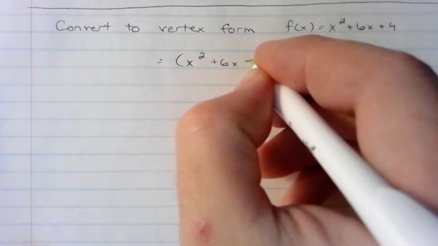 Convert to Vertex Form f(x)=x^2+6x+4 смотреть онлайн