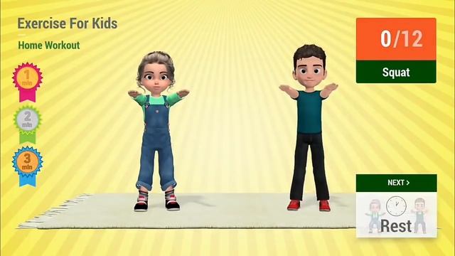 Exercise For Kids || Workout At Home || 9 Minutes Kids Exercise.