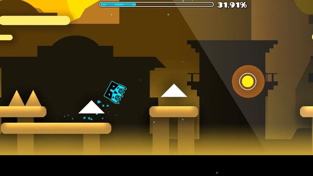 Я прошел хардер уровень без тренировки на практисе в Geometry Dash смотреть онлайн