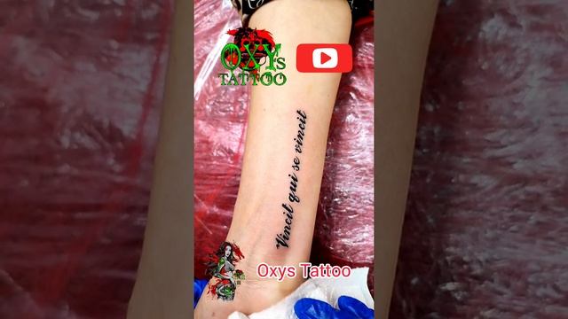 Tattoo inscription on the arm #Shorts смотреть онлайн